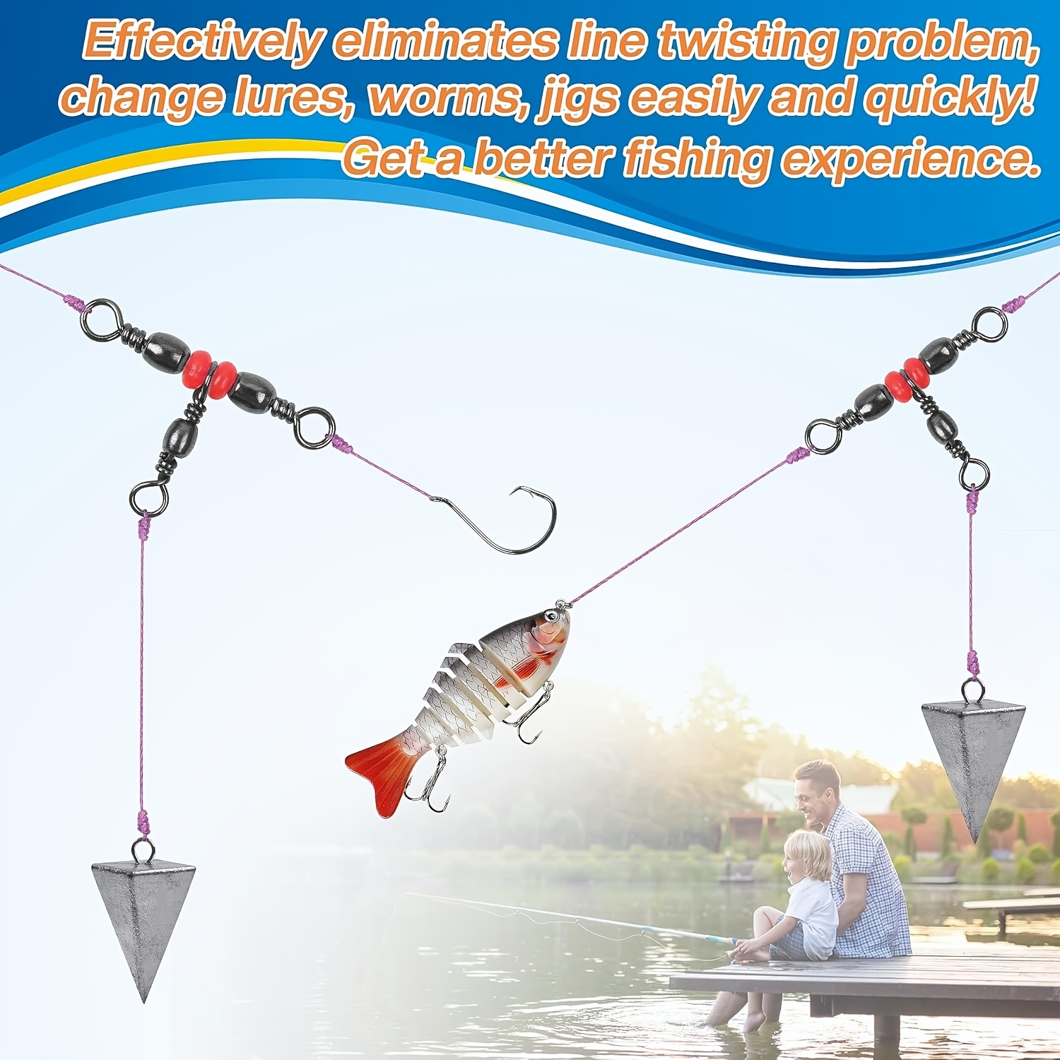 3'lü Üç Yollu Fırdöndüler, Üçl - Fishing Rod Building Kit incelemesi ve fiyatı